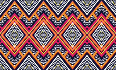 Geometric ethnic flower pattern for background,fabric,wrapping,clothing,wallpaper,Batik,carpet,embroidery style.