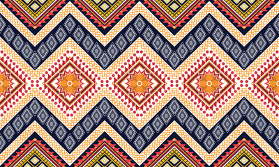 Geometric ethnic flower pattern for background,fabric,wrapping,clothing,wallpaper,Batik,carpet,embroidery style.