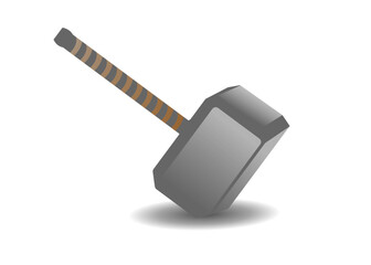 the weapon god of thunder. thor hammer. mjolnir design vector illustration