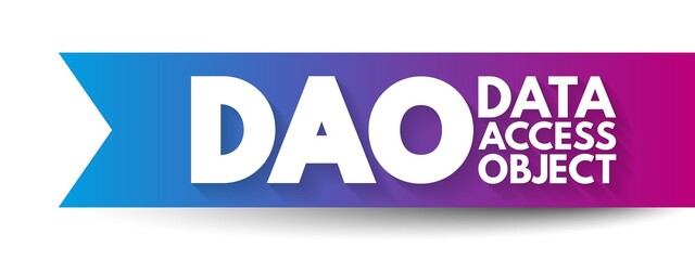 DAO - Data Access Object is a pattern that provides an abstract interface to some type of database or other persistence mechanism, acronym concept background