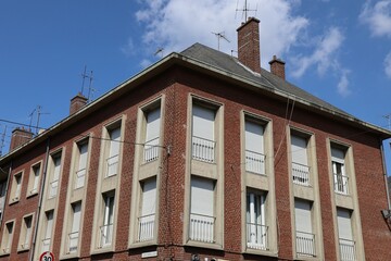 Bâtiment typique, vue de l'extérieur, ville de Amiens, département de la Somme, France