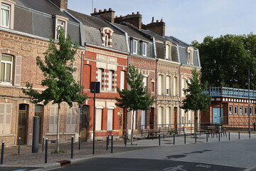 Bâtiment typique, vue de l'extérieur, ville de Amiens, département de la Somme, France