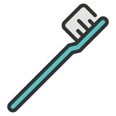 toothbrush Filled Outline icon
