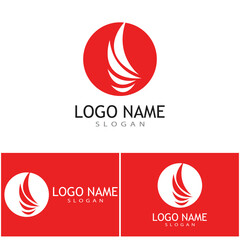 Fototapeta premium Feather ilustration logo vector template design