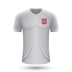 Realistic soccer shirt of Poland