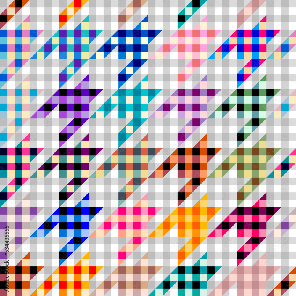 Poster Geometric abstract pattern. Intersection patchwork plaid style