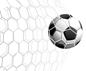 Fototapeta premium soccer ball in goal