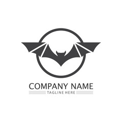 bat wing vector icon logo template