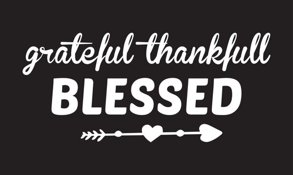 Print grateful thankful blessed