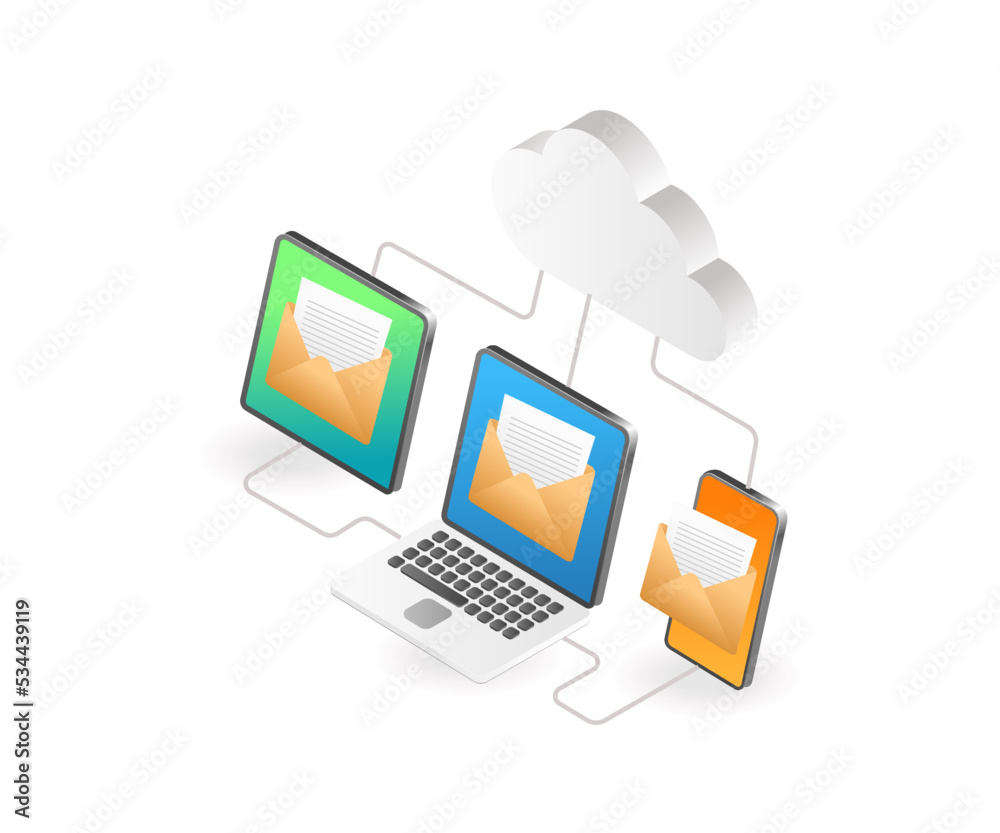 Poster Cloud server email data network