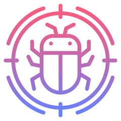 antivirus line gradient icon