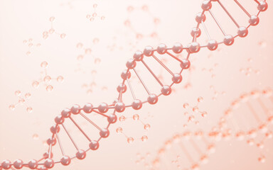 DNA and molecular structure, biotechnology concept, 3d rendering. - obrazy, fototapety, plakaty