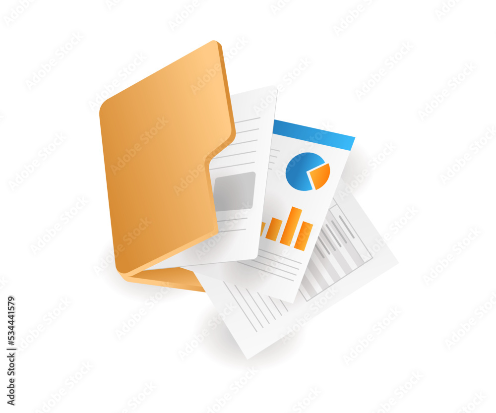 Aufkleber Open business data folder