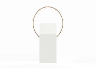 Paper Box mockup Isolated on White Background. 3d illustration