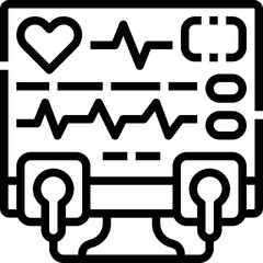 Ekg monitor icon symbol element