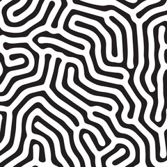 Black abstract organic Turing patern