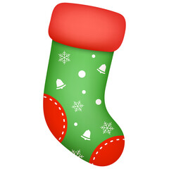 Christmas socks isolated on white background. Set of socks for Christmas gifts and happy new year.