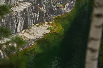 Flooded marble quarry, Ruskeala mountain park.