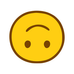 happy face emoticon in hand drawn style