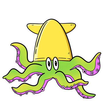 Squid logo. vector illustration on white background