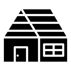 building doodle glyph icon