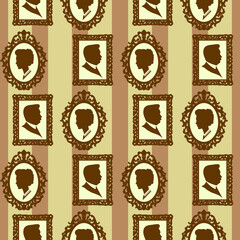 Vintage pattern of silhouettes for print and design.Vector illustration.