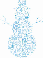 icons snowman, snowflakes new year,christmas, logo