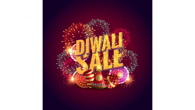 Diwali Sale | Title Animation On crackers Background