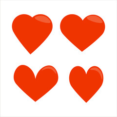 set of hearts icon vector illustration