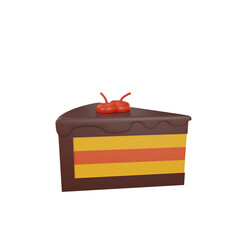 3d rendering Cake thanksgiving icon