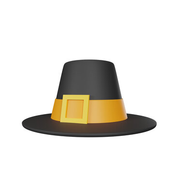 3d rendering hat thanksgiving icon