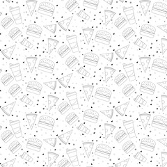 pattern fast food happy new year