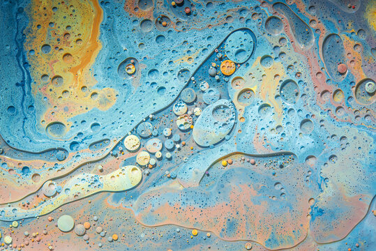 Acrylic Pour Color Liquid marble abstract surfaces Design. © zodar