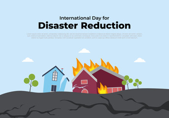 Obraz premium International day for Disaster Reduction celebrated on october 13.