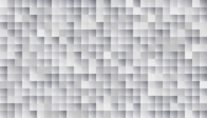 Abstract white and gray geometric squares pattern mosaic background texture