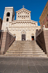 Fototapeta na wymiar Cathedral Santa Maria, Castello, Roman Catholic cathedral in Cagliari, Sardinia, Italy 