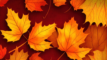 Autumn leaves maple autumn background. High quality illustration