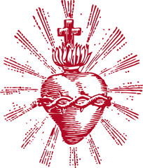 HIGH QUALITY SACRED HEART JESUS VECTOR FOR T-SHIRT AND HOME WALL DESIGN