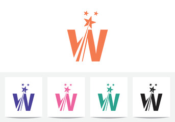 Star On Letter K Logo Design And Icon 