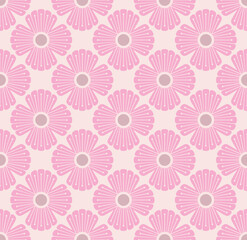 Fototapeta na wymiar Japanese Pretty Flower Motif Vector Seamless Pattern
