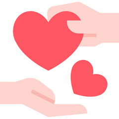 Give heart icon symbol element
