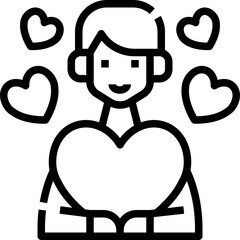 Man in love icon symbol element