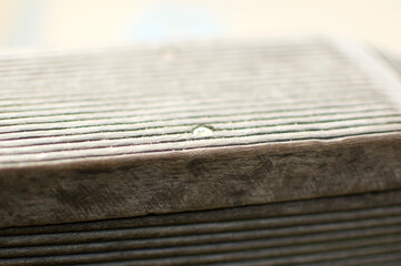 Wooden plank close up. Selective focus.