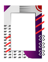 Obraz premium Modern frame PNG with transparent background. 