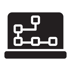 Fototapeta premium planning glyph icon