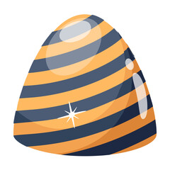 Yummy candy flat icon design 