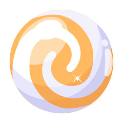 Fototapeta premium Yummy candy flat icon design 