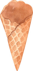 Sundae Ice cream day and decor icon watercolor png