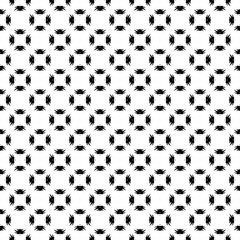 Black and white seamless abstract pattern. Background and backdrop. Grayscale ornamental design. Mosaic ornaments. Vector graphic illustration. EPS10.