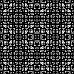 Black and white seamless abstract pattern. Background and backdrop. Grayscale ornamental design. Mosaic ornaments. Vector graphic illustration. EPS10.